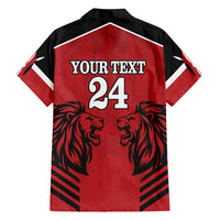 Custom Kenya Rugby Family Matching Short Sleeve Bodycon Dress and Hawaiian Shirt African Lion Unique Style - Wonder Print Shop