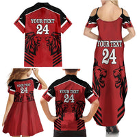 Custom Kenya Rugby Family Matching Summer Maxi Dress and Hawaiian Shirt African Lion Unique Style - Wonder Print Shop