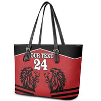 Custom Kenya Rugby Leather Tote Bag African Lion Unique Style - Wonder Print Shop
