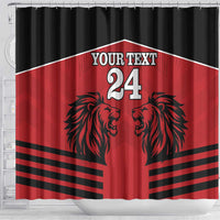 Custom Kenya Rugby Shower Curtain African Lion Unique Style