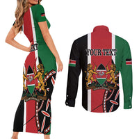 Personalized Kenya Independence Day Couples Matching Short Sleeve Bodycon Dress and Long Sleeve Button Shirt Let Us All Pull Together - Wonder Print Shop