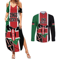 Personalized Kenya Independence Day Couples Matching Summer Maxi Dress and Long Sleeve Button Shirt Let Us All Pull Together - Wonder Print Shop