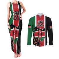 Personalized Kenya Independence Day Couples Matching Tank Maxi Dress and Long Sleeve Button Shirt Let Us All Pull Together - Wonder Print Shop