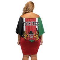 Personalized Kenya Independence Day Family Matching Off Shoulder Short Dress and Hawaiian Shirt Let Us All Pull Together - Wonder Print Shop