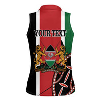 Personalized Kenya Independence Day Women Sleeveless Polo Shirt Let Us All Pull Together - Wonder Print Shop