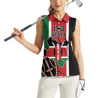 Personalized Kenya Independence Day Women Sleeveless Polo Shirt Let Us All Pull Together - Wonder Print Shop