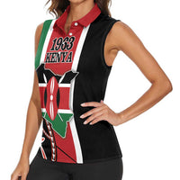 Personalized Kenya Independence Day Women Sleeveless Polo Shirt Let Us All Pull Together - Wonder Print Shop