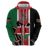 Personalized Kenya Independence Day Zip Hoodie Let Us All Pull Together - Wonder Print Shop