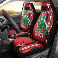 Personalized Kenya Independence Day Car Seat Cover Angry Lion - Happy Jamhuri Day 1963 - Wonder Print Shop