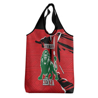 Personalized Kenya Independence Day Grocery Bag Angry Lion - Happy Jamhuri Day 1963