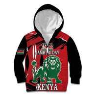Personalized Kenya Independence Day Kid Hoodie Angry Lion - Happy Jamhuri Day 1963 - Wonder Print Shop
