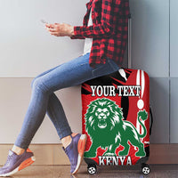Personalized Kenya Independence Day Luggage Cover Angry Lion - Happy Jamhuri Day 1963 - Wonder Print Shop