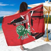 Personalized Kenya Independence Day Sarong Angry Lion - Happy Jamhuri Day 1963 - Wonder Print Shop