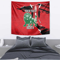 Personalized Kenya Independence Day Tapestry Angry Lion - Happy Jamhuri Day 1963 - Wonder Print Shop