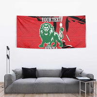 Personalized Kenya Independence Day Tapestry Angry Lion - Happy Jamhuri Day 1963 - Wonder Print Shop