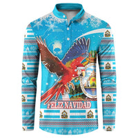 Honduras Christmas Button Sweatshirt Scarlet Macaw Feliz Navidad - Wonder Print Shop