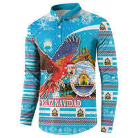 Honduras Christmas Button Sweatshirt Scarlet Macaw Feliz Navidad - Wonder Print Shop