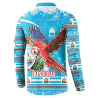Honduras Christmas Button Sweatshirt Scarlet Macaw Feliz Navidad - Wonder Print Shop