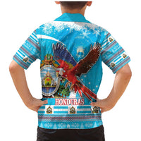 Honduras Christmas Family Matching Mermaid Dress and Hawaiian Shirt Scarlet Macaw Feliz Navidad - Wonder Print Shop