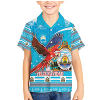 Honduras Christmas Family Matching Mermaid Dress and Hawaiian Shirt Scarlet Macaw Feliz Navidad - Wonder Print Shop