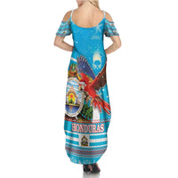 Honduras Christmas Family Matching Summer Maxi Dress and Hawaiian Shirt Scarlet Macaw Feliz Navidad - Wonder Print Shop