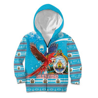 Honduras Christmas Kid Hoodie Scarlet Macaw Feliz Navidad - Wonder Print Shop