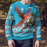 Honduras Christmas Ugly Christmas Sweater Scarlet Macaw Feliz Navidad - Wonder Print Shop