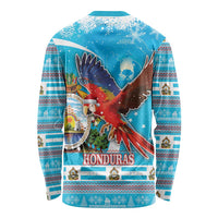 Honduras Christmas Long Sleeve Shirt Scarlet Macaw Feliz Navidad - Wonder Print Shop