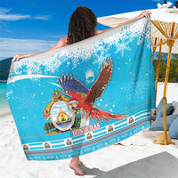 Honduras Christmas Sarong Scarlet Macaw Feliz Navidad - Wonder Print Shop