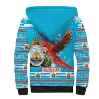 Honduras Christmas Sherpa Hoodie Scarlet Macaw Feliz Navidad - Wonder Print Shop