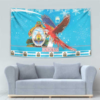 Honduras Christmas Tapestry Scarlet Macaw Feliz Navidad - Wonder Print Shop