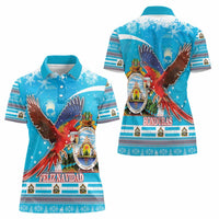 Honduras Christmas Women Polo Shirt Scarlet Macaw Feliz Navidad - Wonder Print Shop