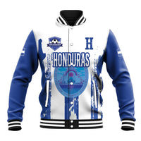 Custom Honduras Football Baseball Jacket Los Catrachos Grunge Style - Wonder Print Shop