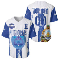 Custom Honduras Football Baseball Jersey Los Catrachos Grunge Style - Wonder Print Shop