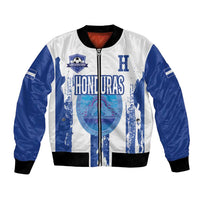 Custom Honduras Football Bomber Jacket Los Catrachos Grunge Style - Wonder Print Shop