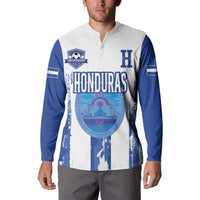 Custom Honduras Football Button Sweatshirt Los Catrachos Grunge Style - Wonder Print Shop