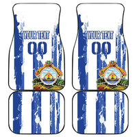 Custom Honduras Football Car Mats Los Catrachos Grunge Style - Wonder Print Shop