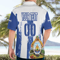 Custom Honduras Football Hawaiian Shirt Los Catrachos Grunge Style - Wonder Print Shop