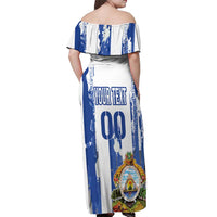 Custom Honduras Football Off Shoulder Maxi Dress Los Catrachos Grunge Style - Wonder Print Shop