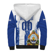 Custom Honduras Football Sherpa Hoodie Los Catrachos Grunge Style - Wonder Print Shop