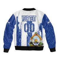 Custom Honduras Football Sleeve Zip Bomber Jacket Los Catrachos Grunge Style - Wonder Print Shop
