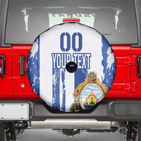 Custom Honduras Football Spare Tire Cover Los Catrachos Grunge Style - Wonder Print Shop