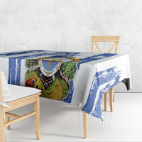 Custom Honduras Football Tablecloth Los Catrachos Grunge Style - Wonder Print Shop