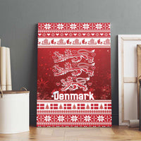 Denmark Christmas Canvas Wall Art Three Danish Lions - Wonder Print Shop