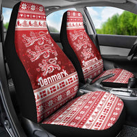 Denmark Christmas Car Seat Cover Three Danish Lions - Wonder Print Shop