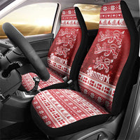 Denmark Christmas Car Seat Cover Three Danish Lions - Wonder Print Shop
