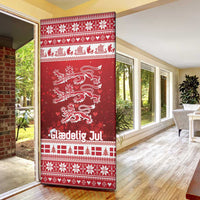 Denmark Christmas Door Cover Three Danish Lions - Wonder Print Shop