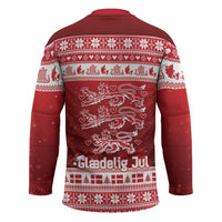 Denmark Christmas Hockey Jersey Three Danish Lions - Wonder Print Shop