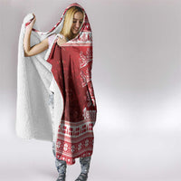 Denmark Christmas Hooded Blanket Three Danish Lions - Wonder Print Shop