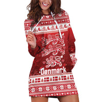 Denmark Christmas Hoodie Dress Three Danish Lions - Wonder Print Shop